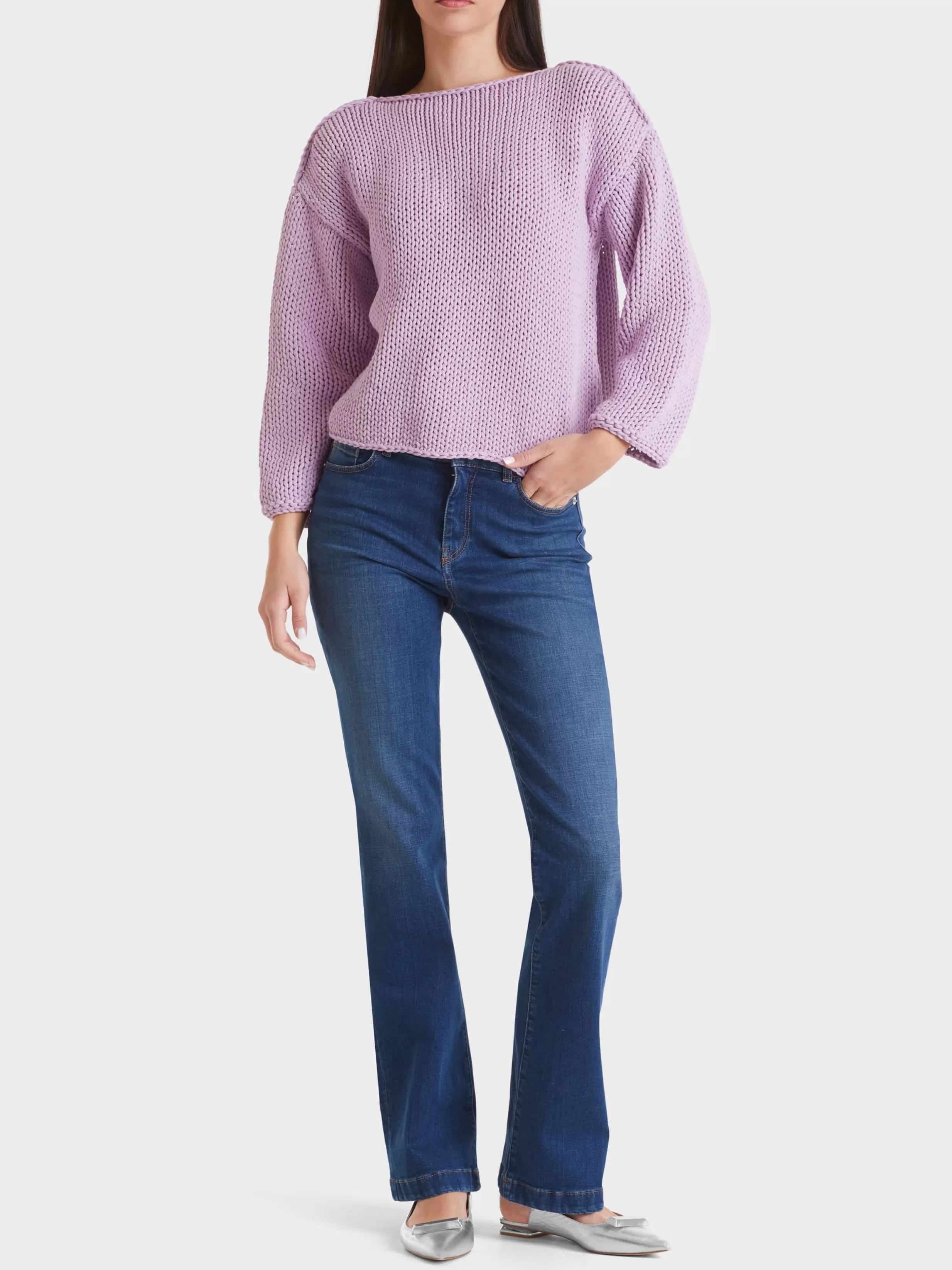 Flash Sale Marc Cain Sweater in Grobstrick Knitted in Germany bright pink lavender