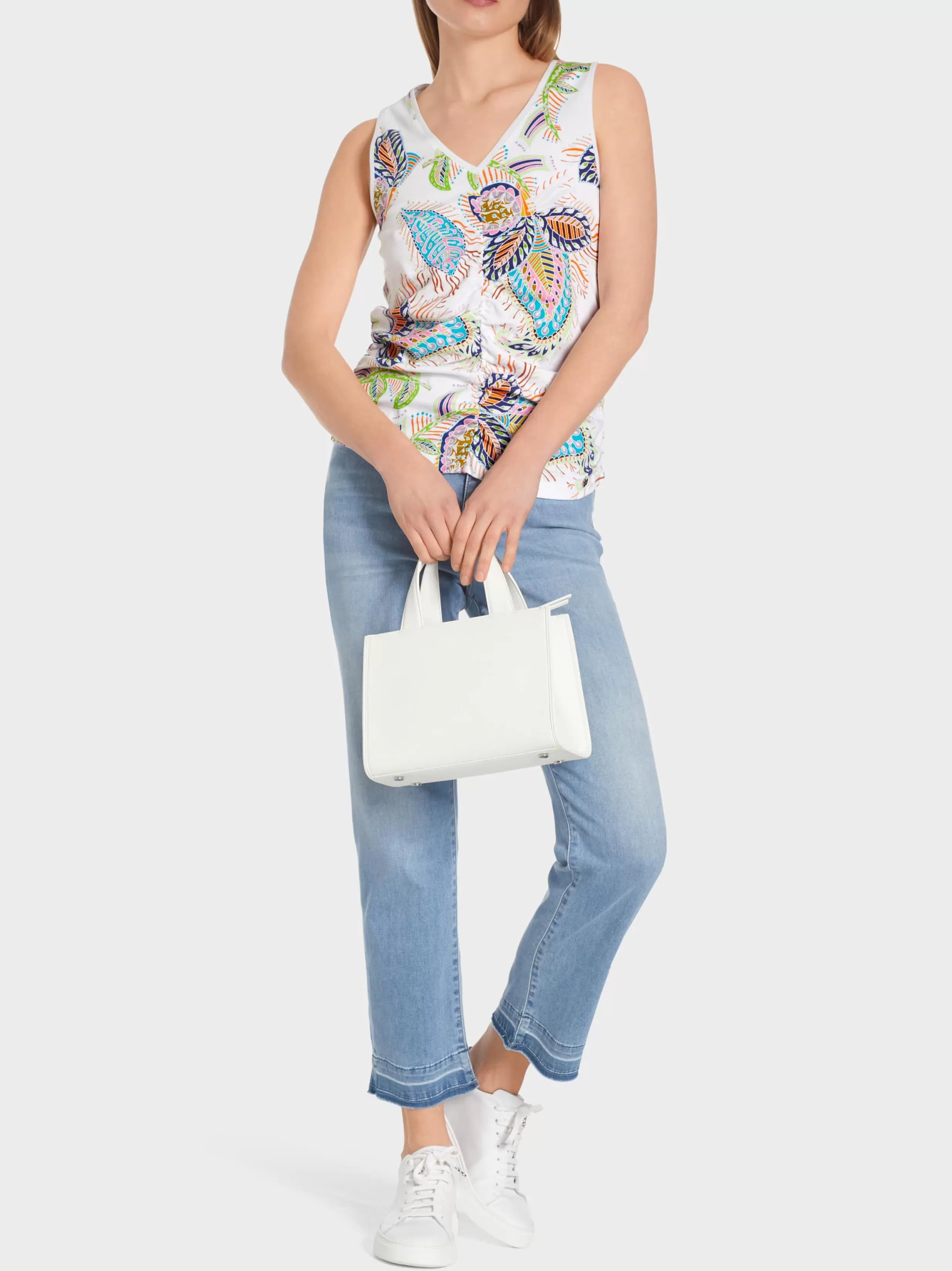 Fashion Marc Cain Top mit Raffung off-white