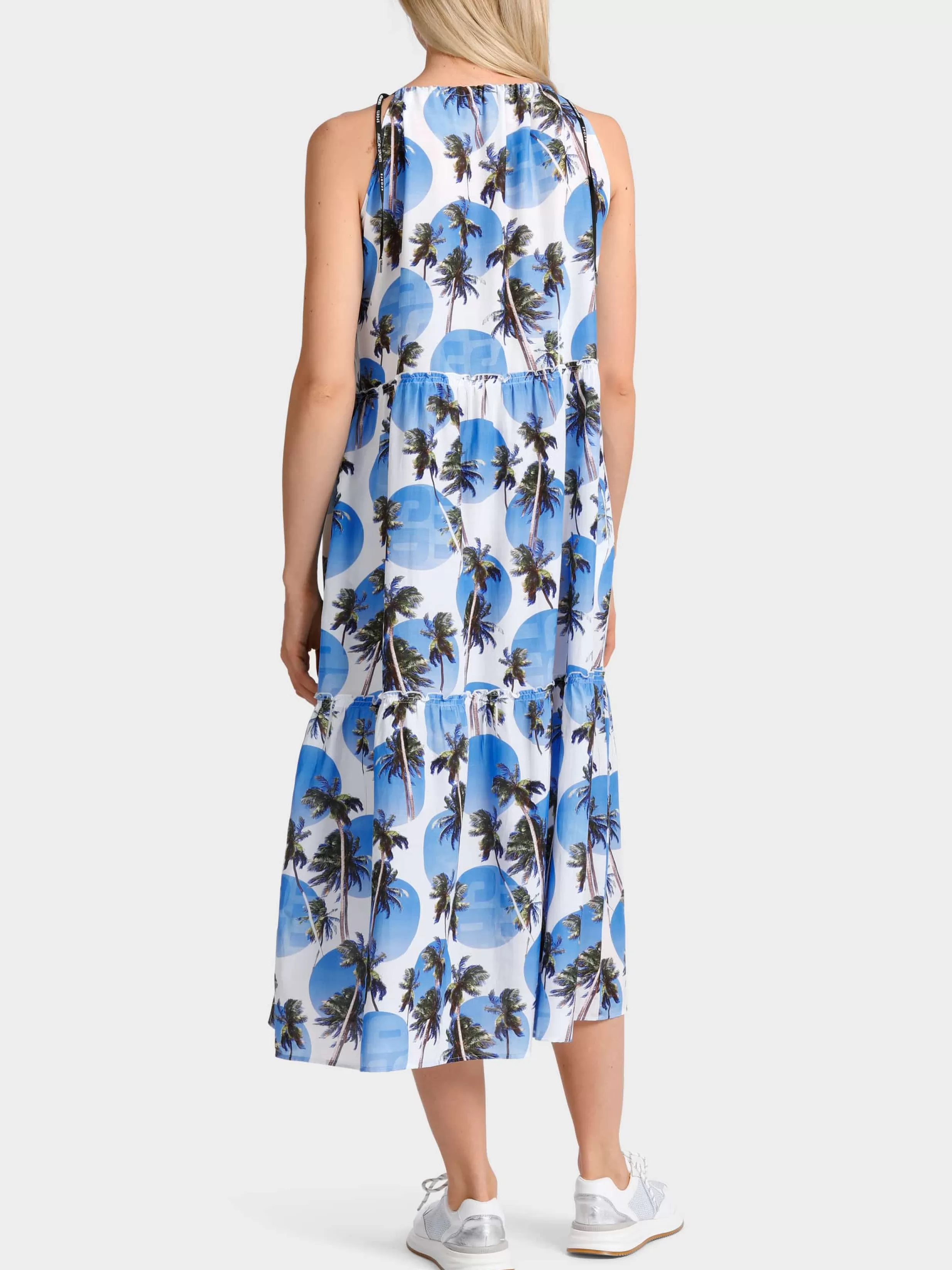 Cheap Marc Cain Trägerkleid mit Volants bright azure