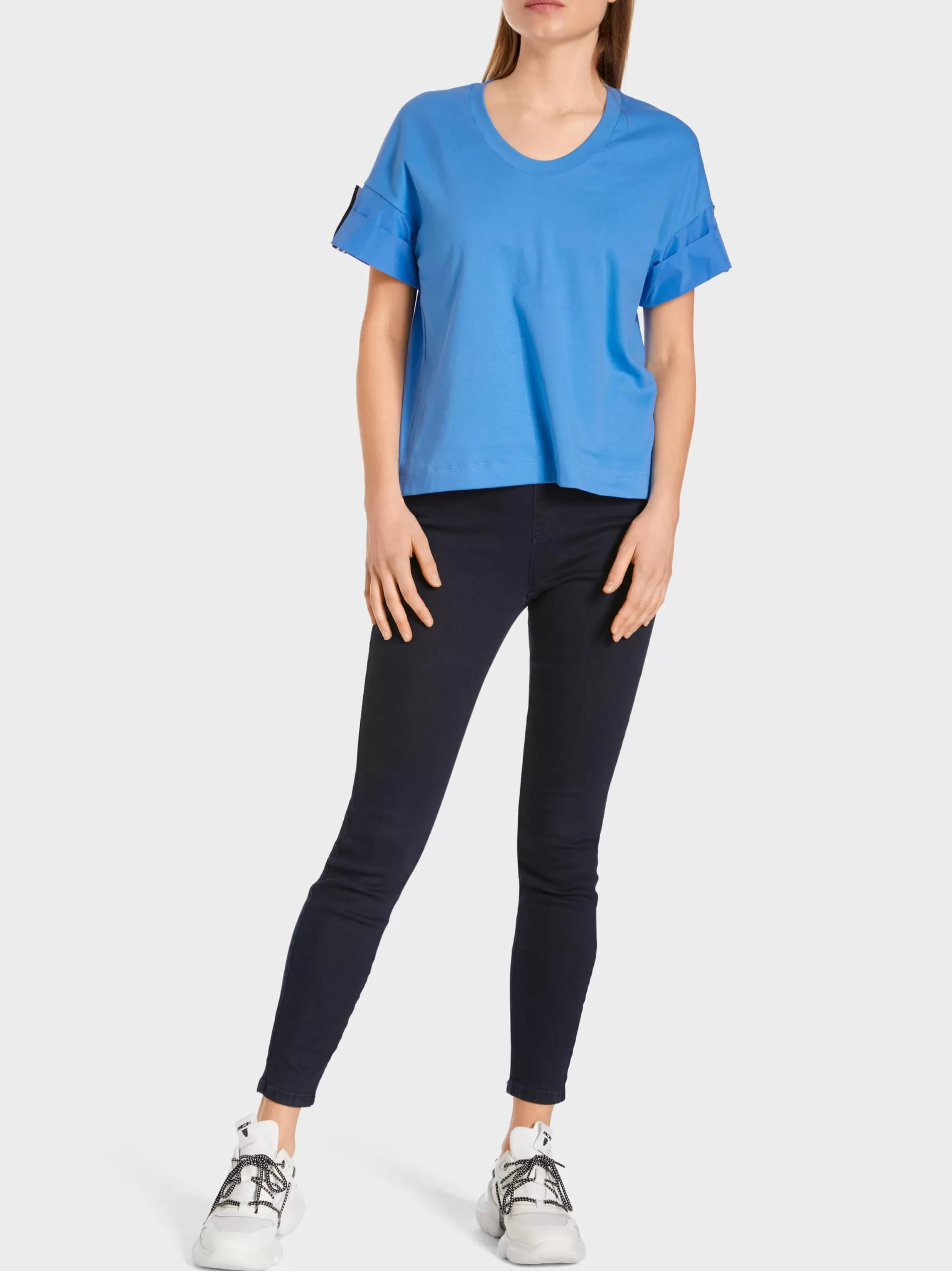 Clearance Marc Cain T-Shirt im Materialmix bright azure