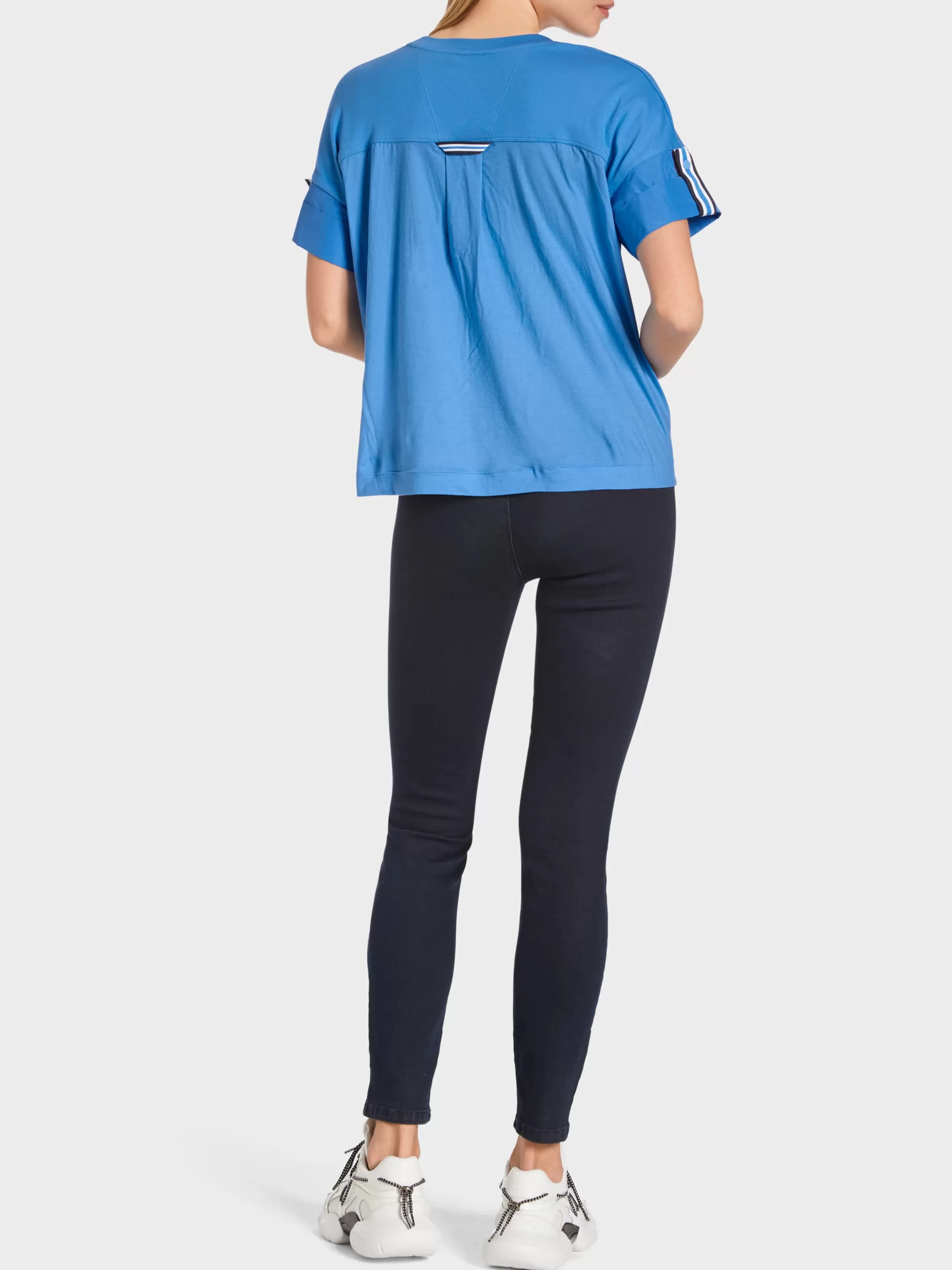 Clearance Marc Cain T-Shirt im Materialmix bright azure