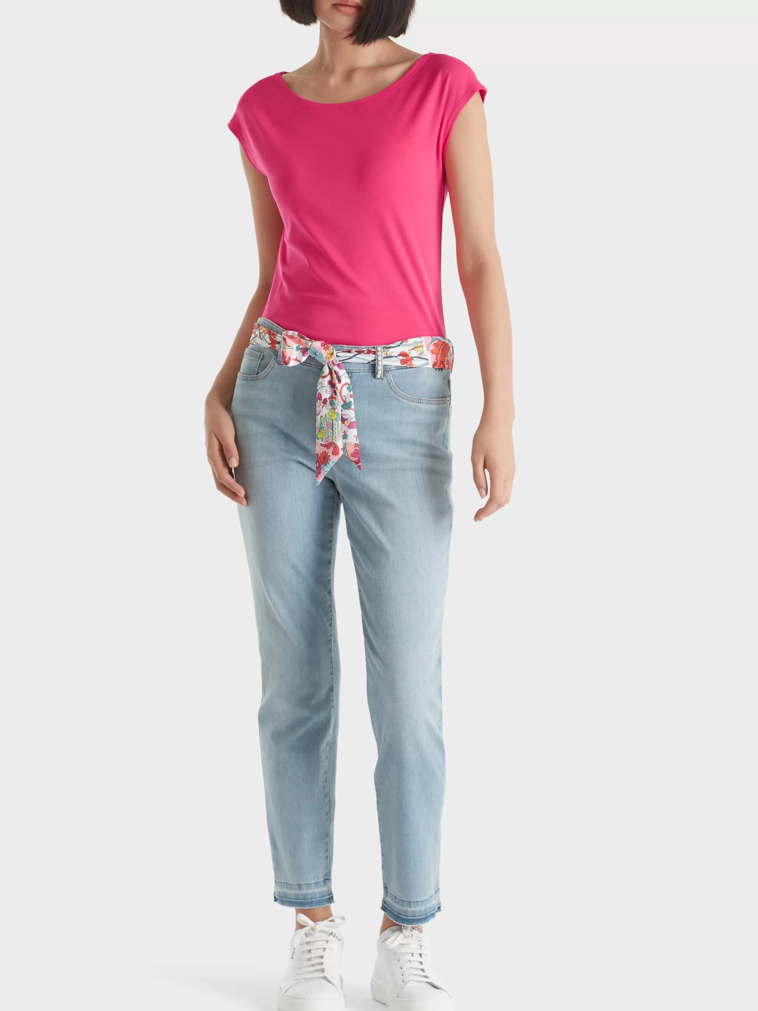 Store Marc Cain T-Shirt mit angeschnittenem Arm super pink