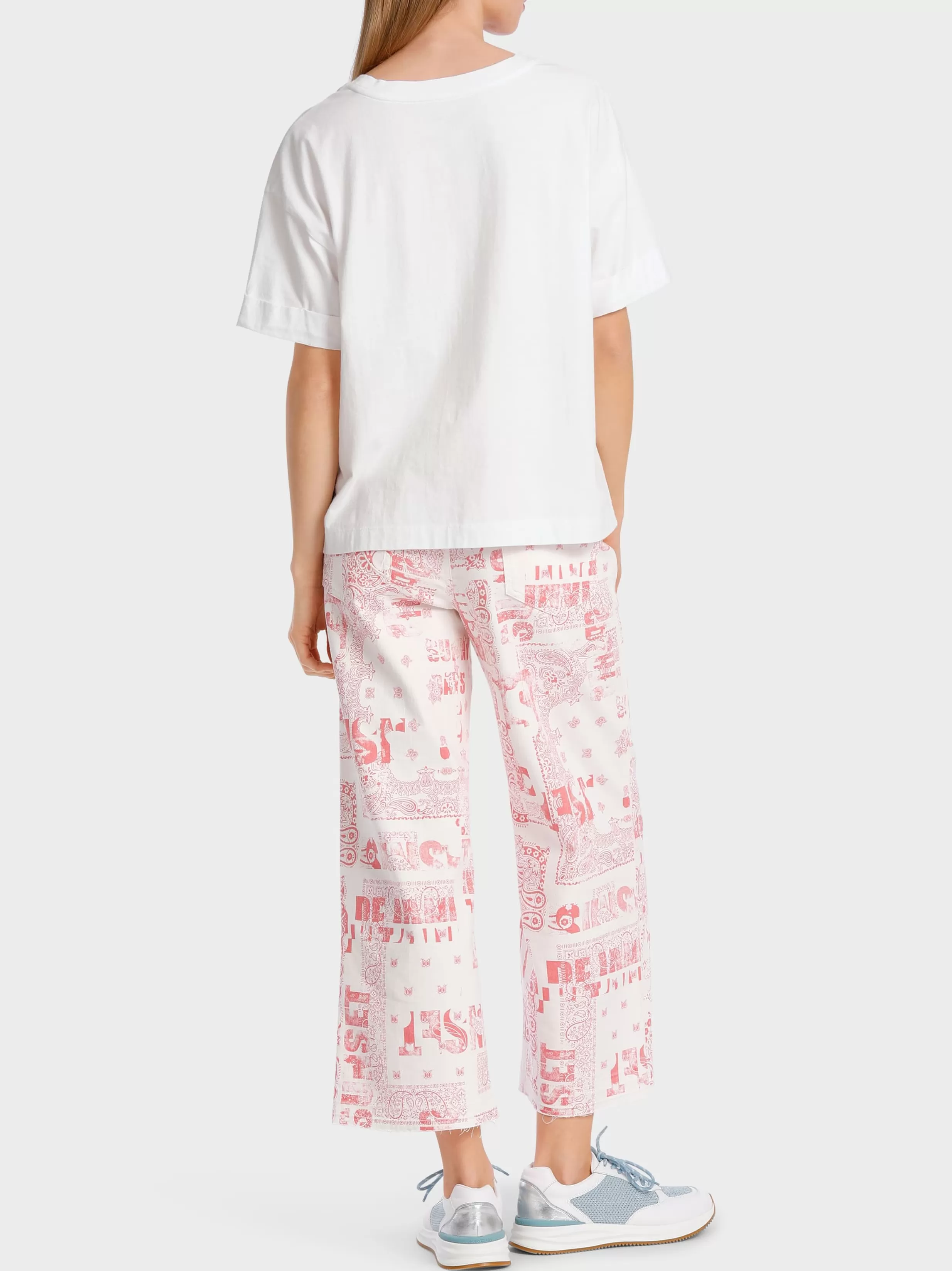 Shop Marc Cain T-Shirt mit Lochstickerei white