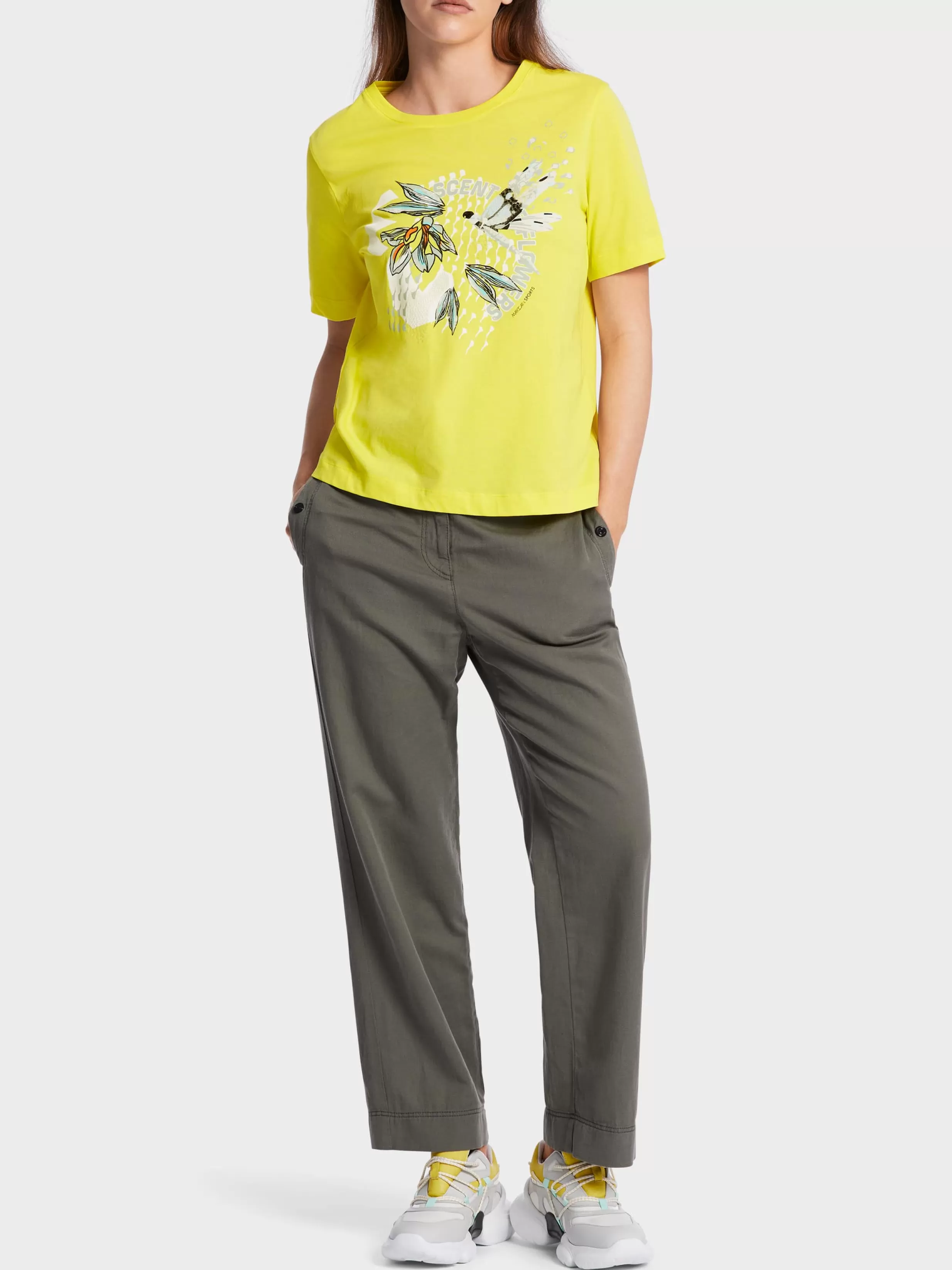 New Marc Cain T-Shirt mit Print "Rethink Together" soft limeade