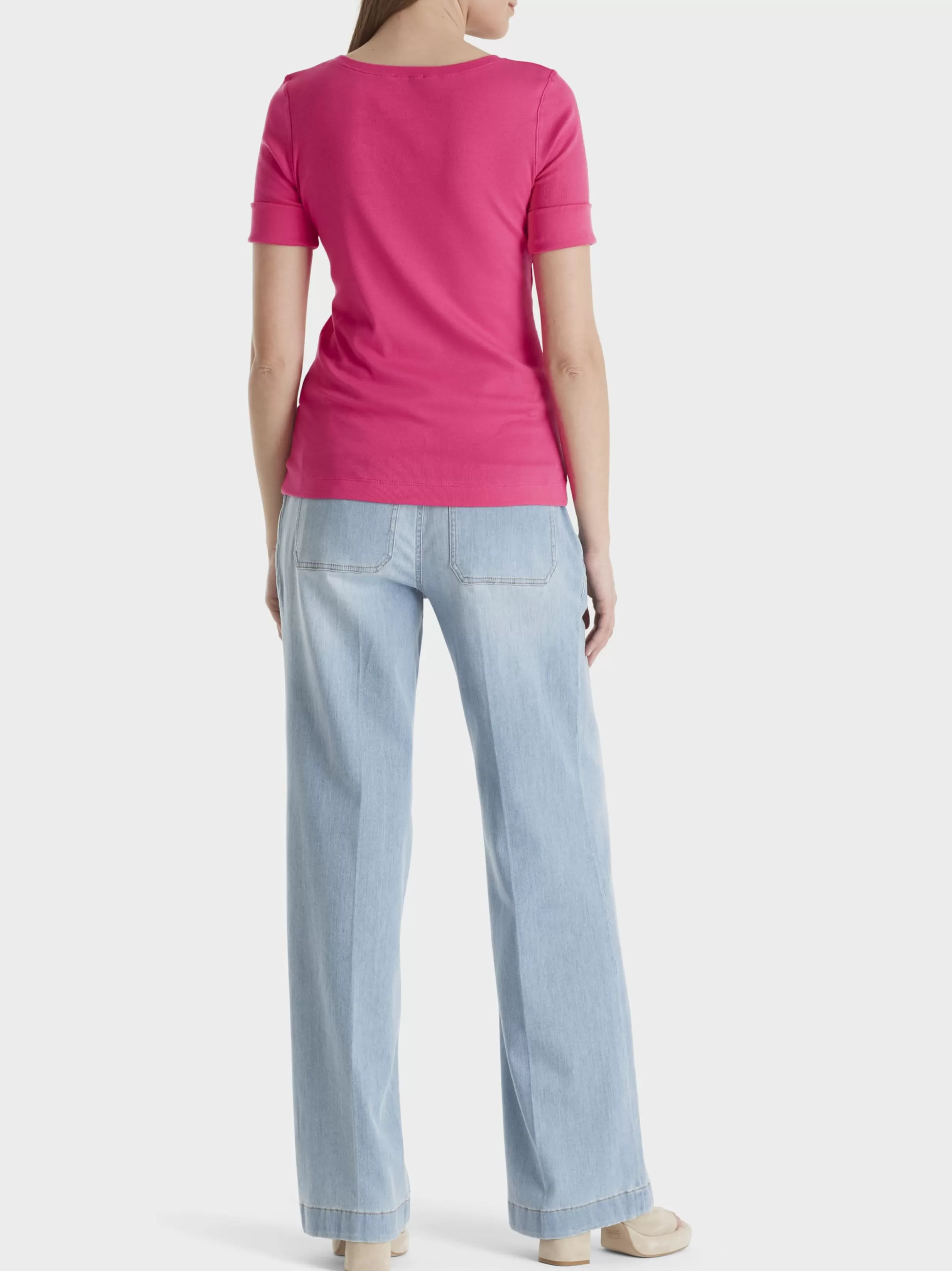 Fashion Marc Cain T-Shirt mit Rundhals super pink