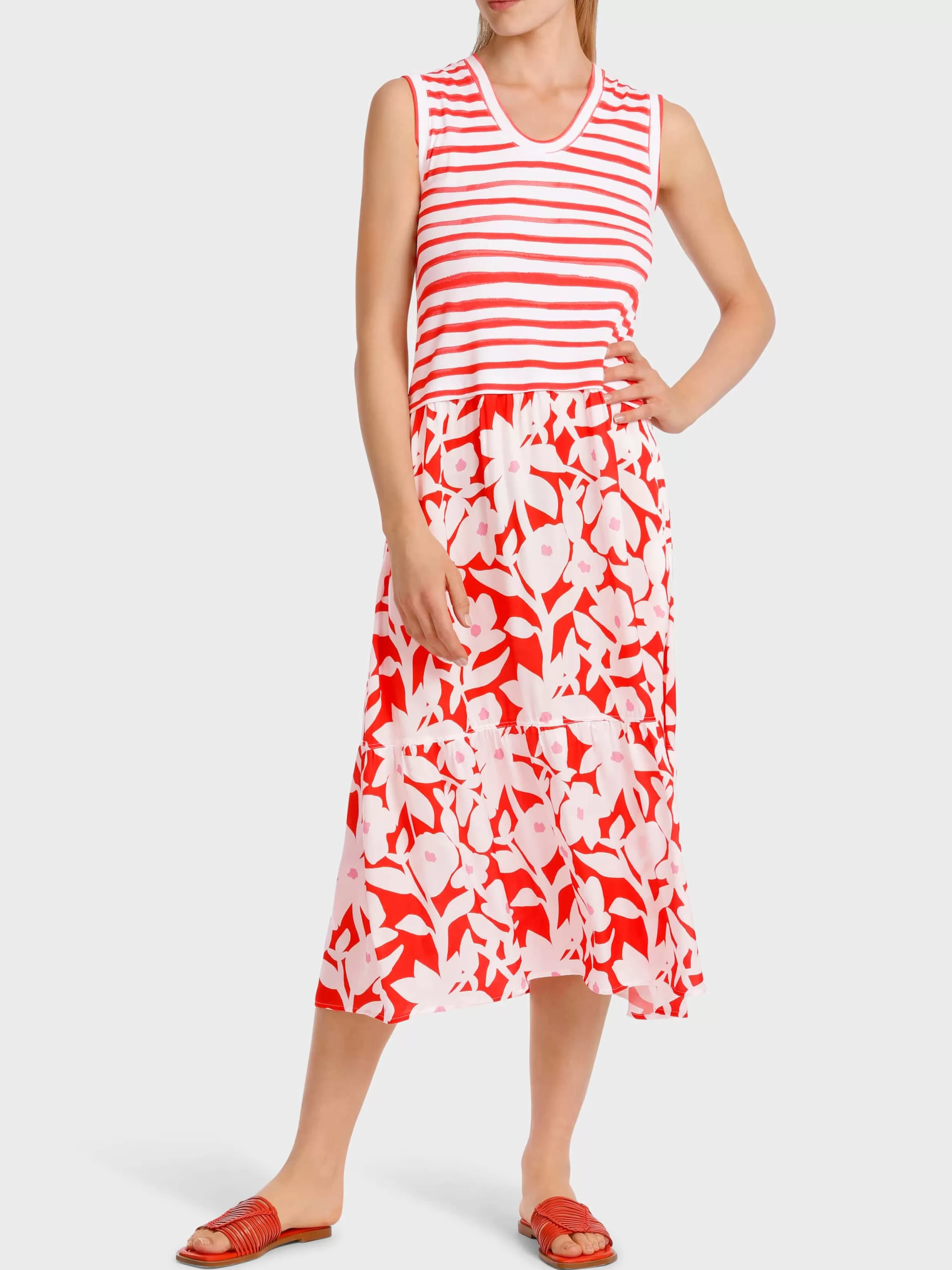 Fashion Marc Cain Two-in-One-Kleid bright tomato