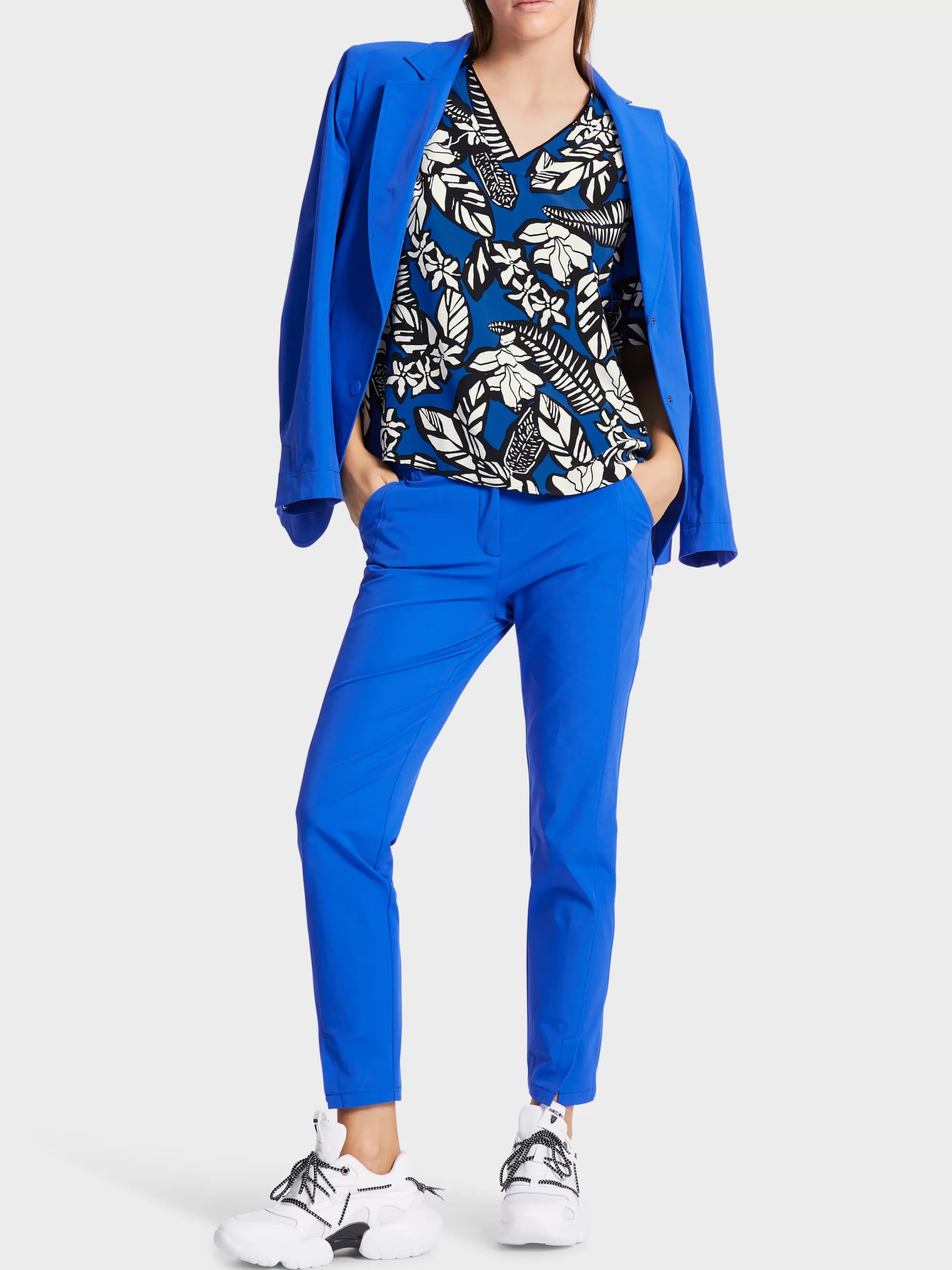 Sale Marc Cain Viskosebluse "Rethink Together" bright royal blue