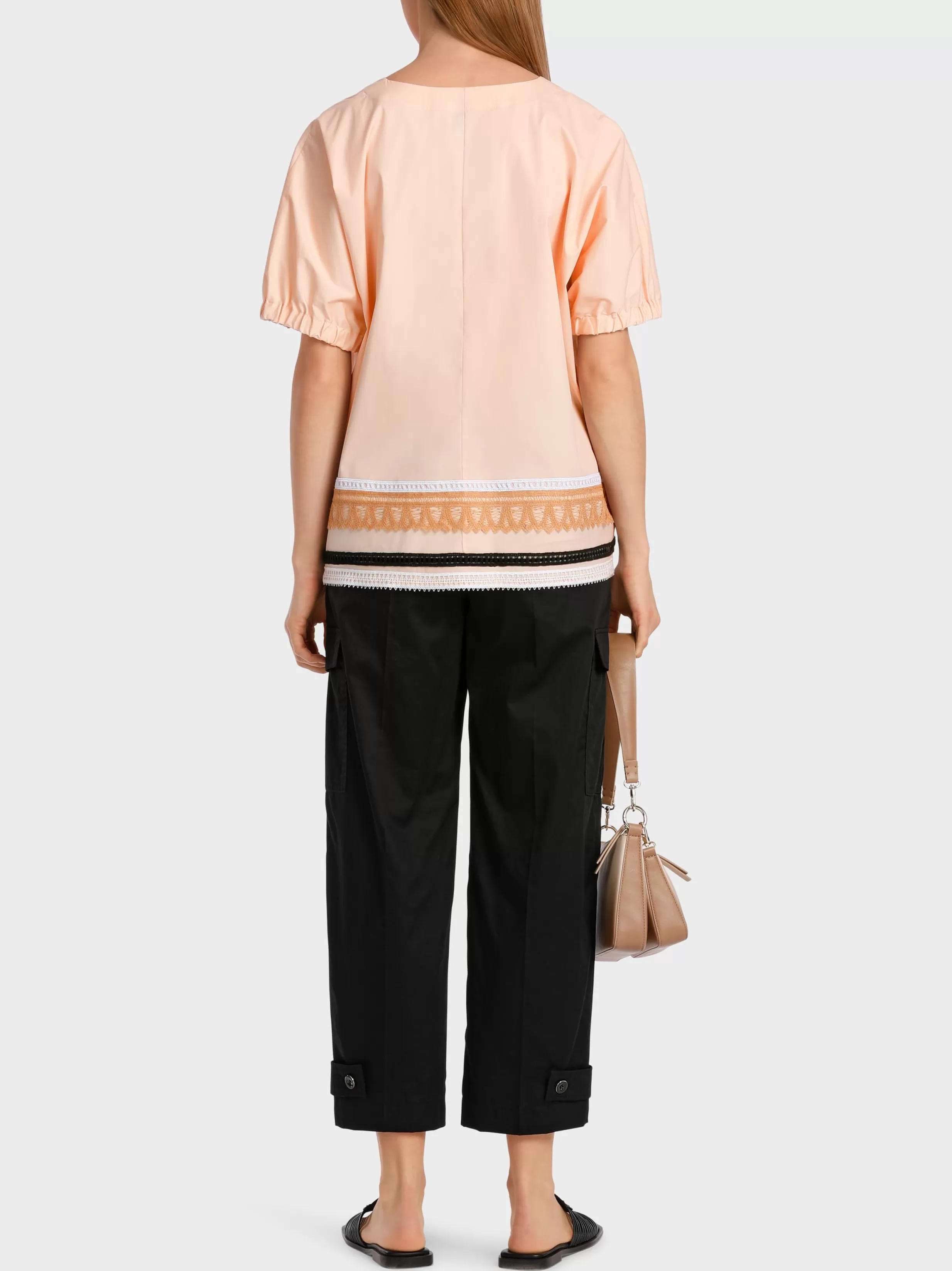 Discount Marc Cain Weite Bluse mit Spitzendetails soft rose