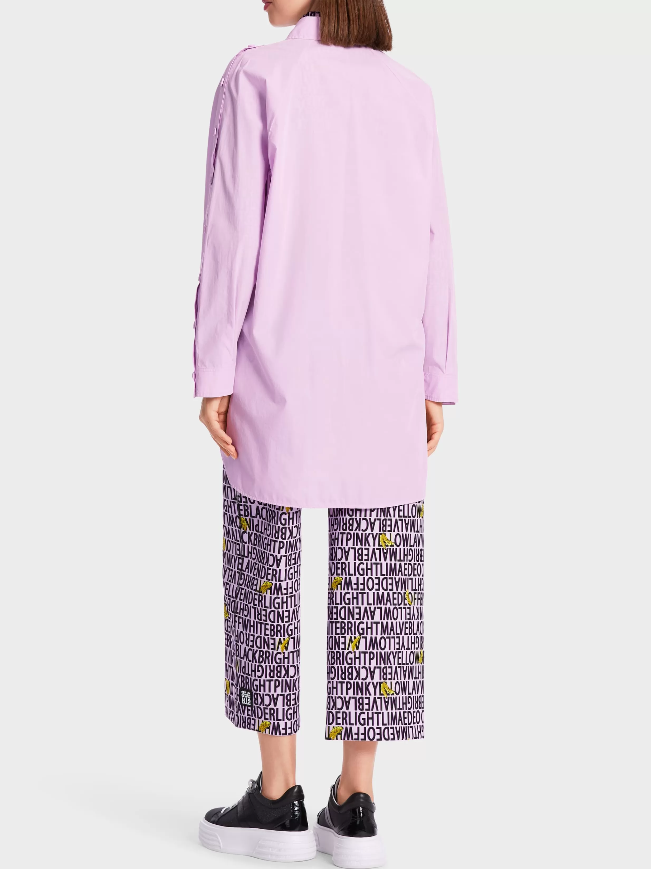 Store Marc Cain Weite Kimonobluse "Rethink Together" bright pink lavender