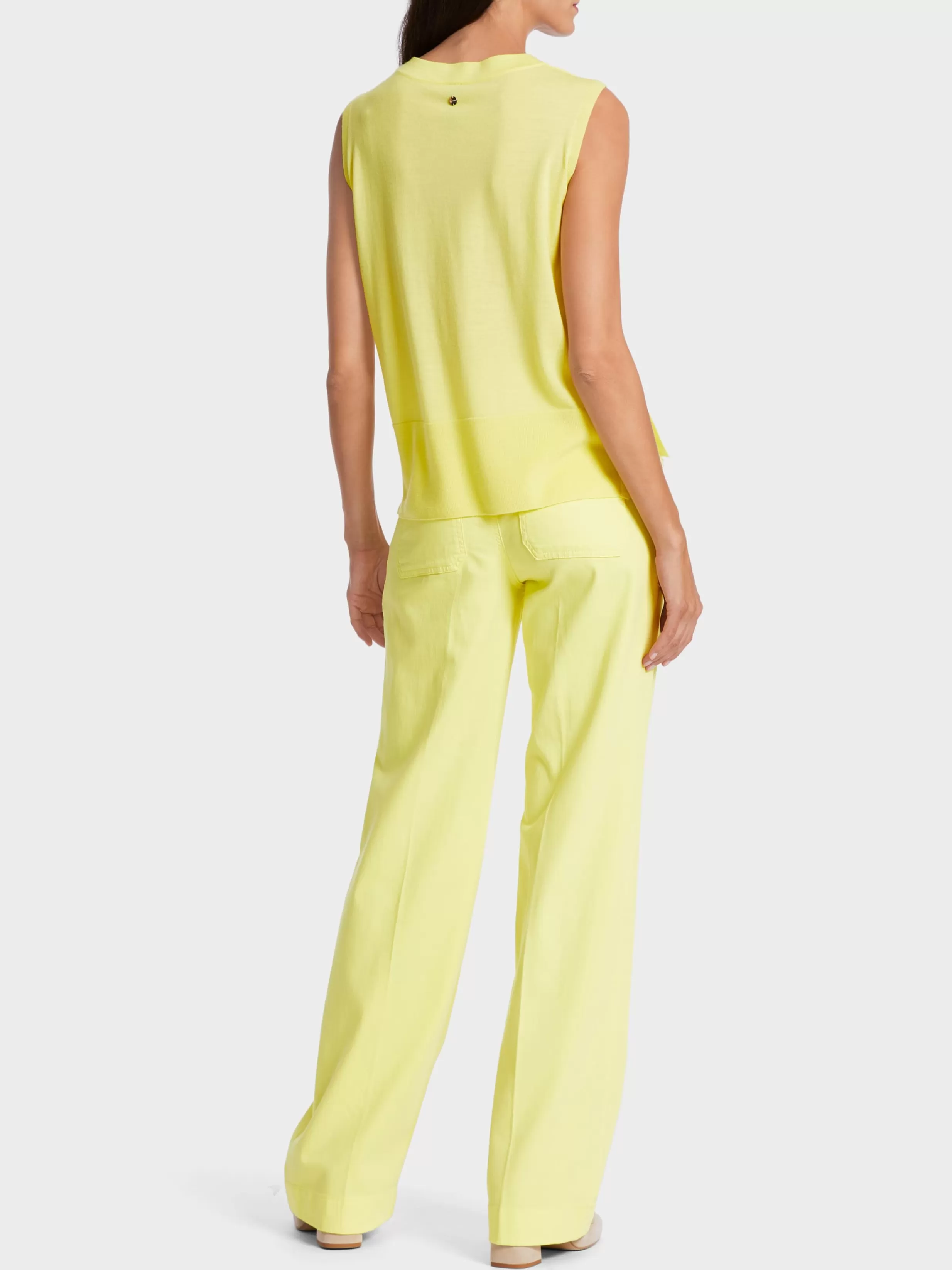 Discount Marc Cain Weites Top "Rethink Together" pale lemon