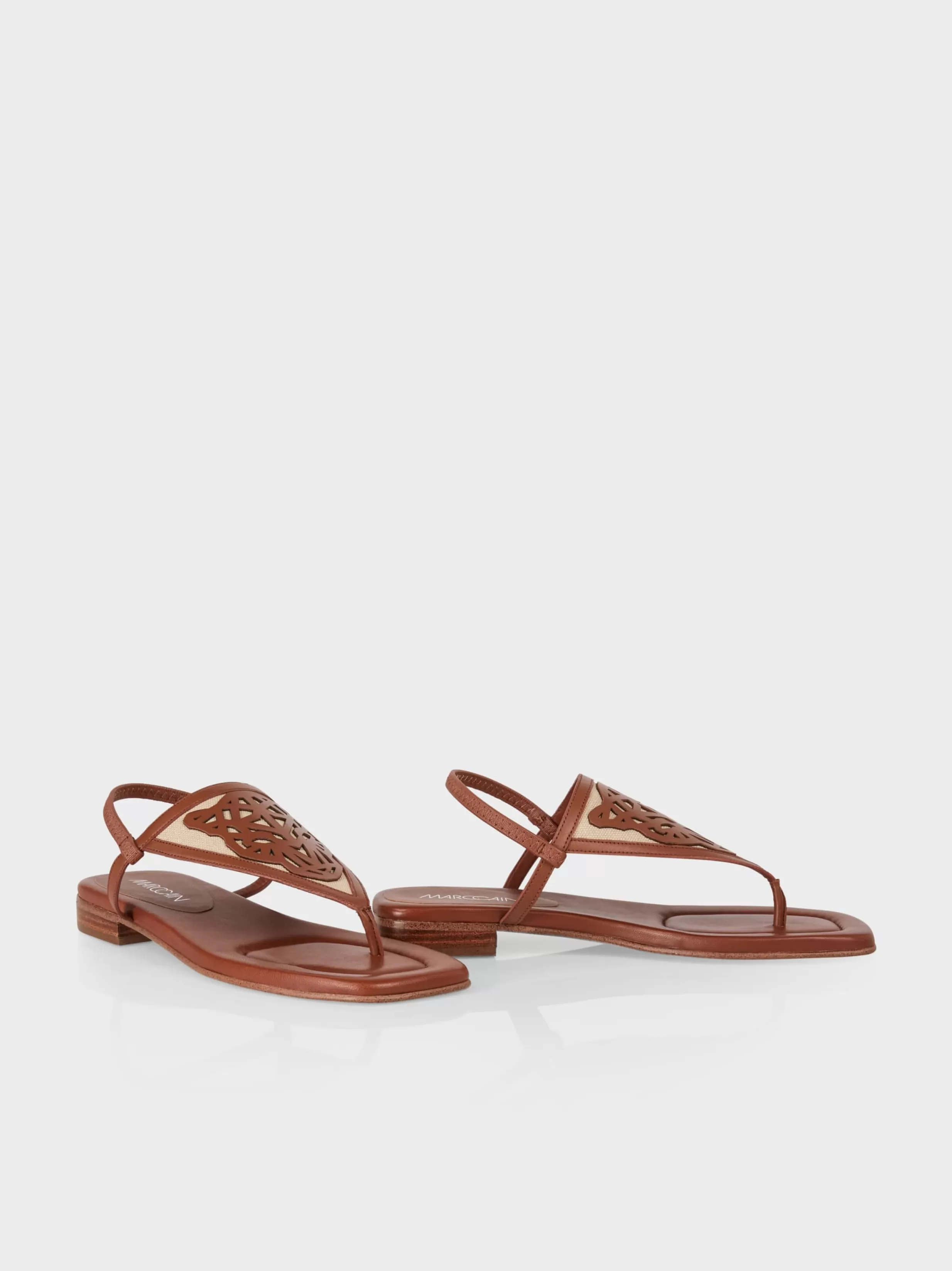 New Marc Cain Zehensandalen mit Leokopf moro