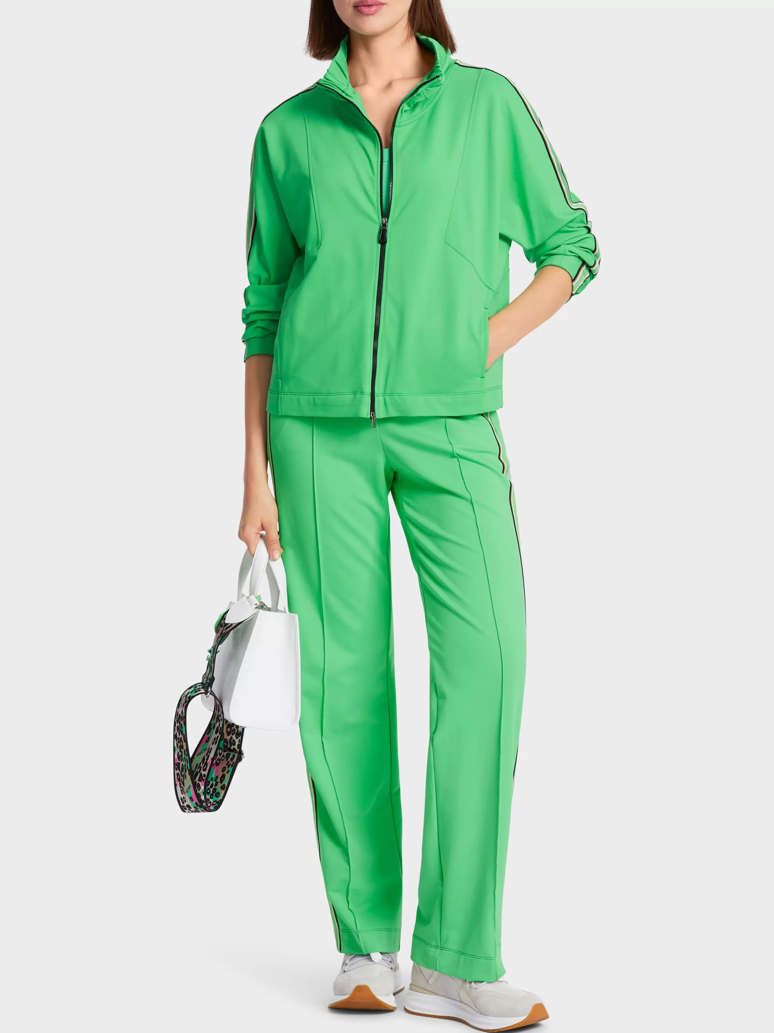 Best Sale Marc Cain Zippjacke mit Kimono-Ärmel new neon green